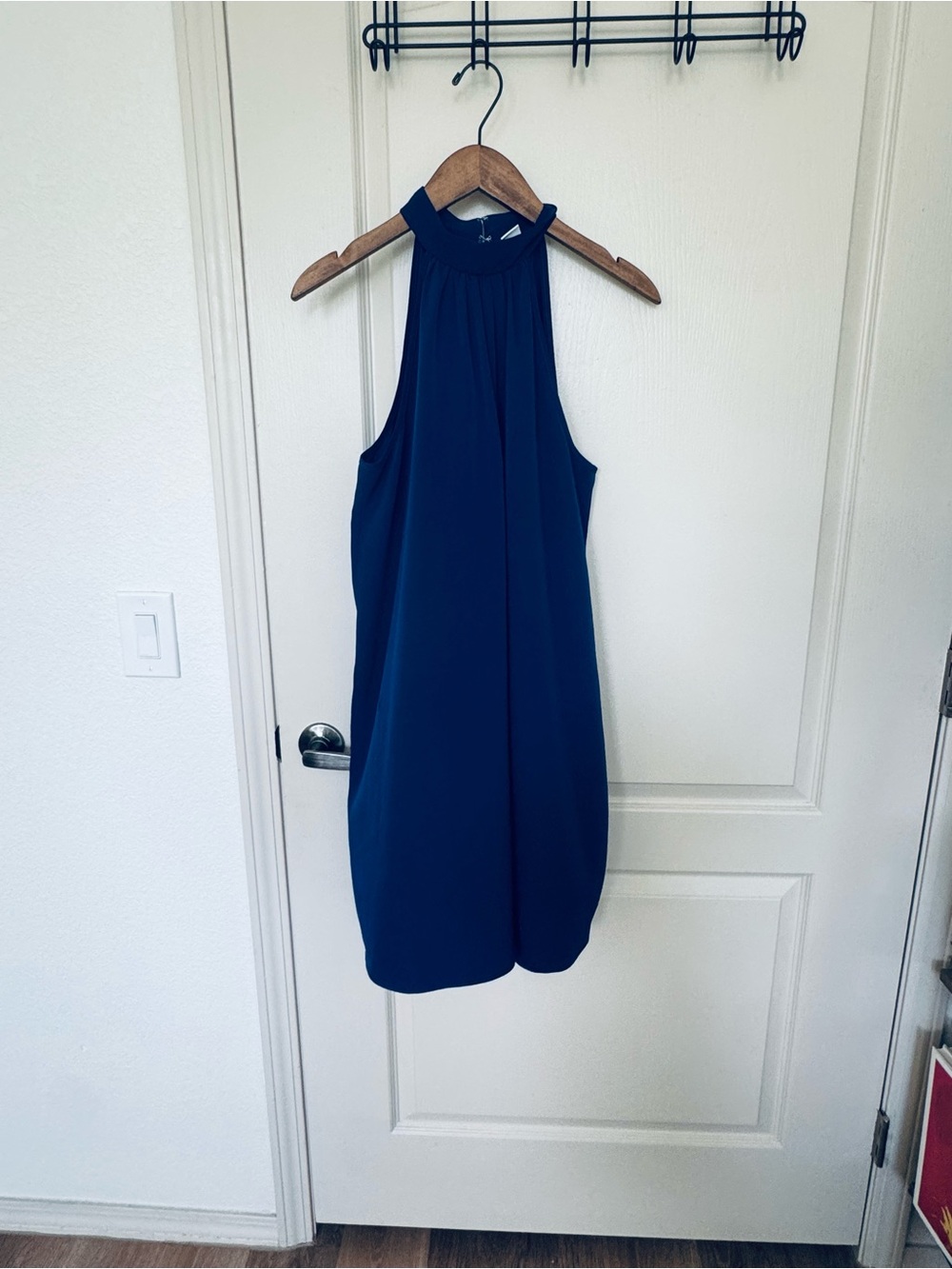 Amanda Uprichard Navy Halter Mini Dress